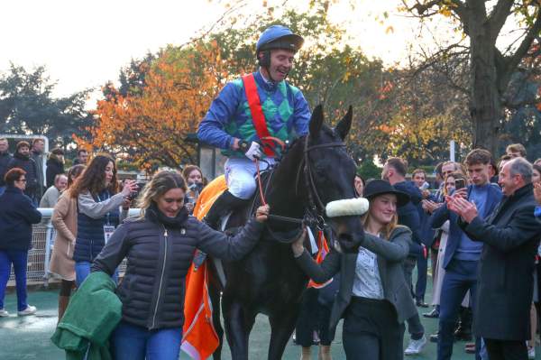 La photo de Losange Bleu Arrivée PMU Prix Serge Landon - Grand Prix d'Automne à Auteuil