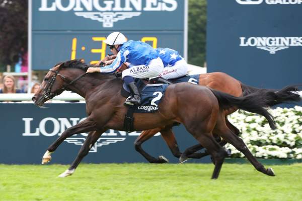 Marhaba Ya Sanafi Arrivée PMU Prix Bertrand du Breuil Longines à Chantilly